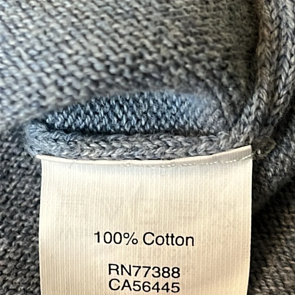 J.Crew V Neck Long Sleeve Sweater, Color is blue, men’s size large, 100% cotton
